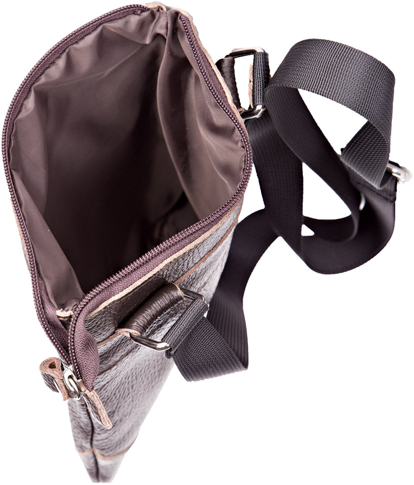 Leather Bag SHVIGEL 11014 Made in Ukraine Brown Natural Leather Classic Design