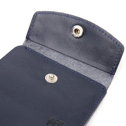 Comfortable SHVIGEL Wallet 16622 Genuine Leather Blue - Made in Ukraine