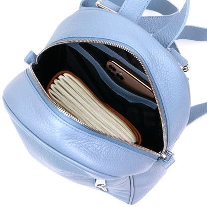 Stylish Women's Backpack SHVIGEL 16318 Blue Genuine Leather Casual Design