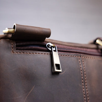 Men's Leather Bag SHVIGEL 11094 Brown Natural Leather High-Quality Craftsmanship