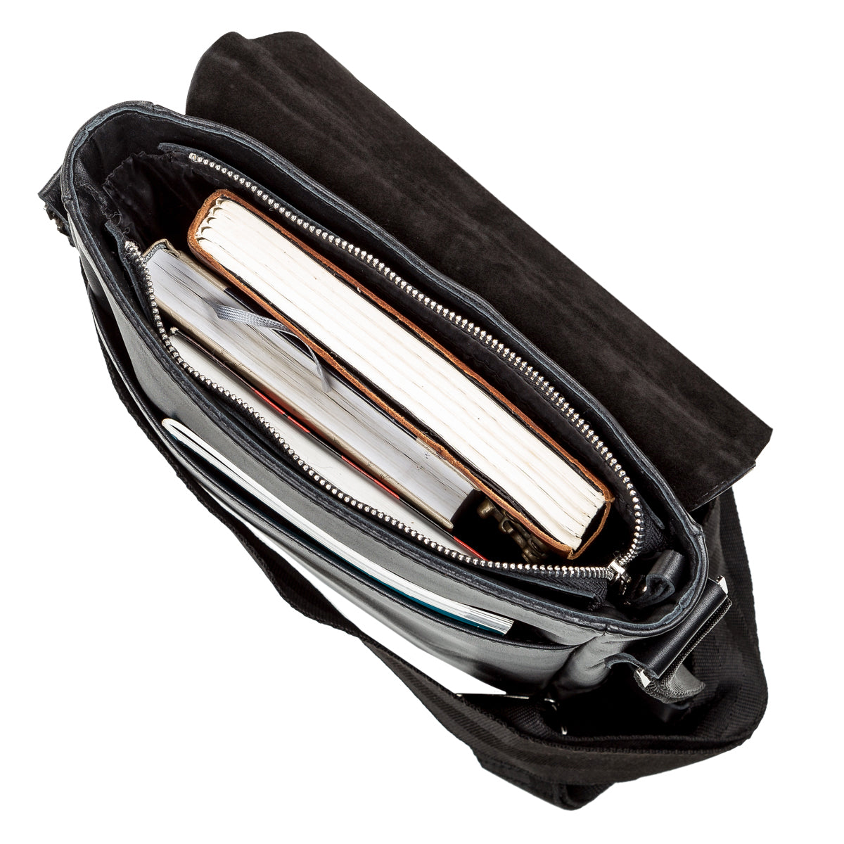 Men's Genuine Leather Bag SHVIGEL 00878 Black, Stylish Design Made in Ukraine
