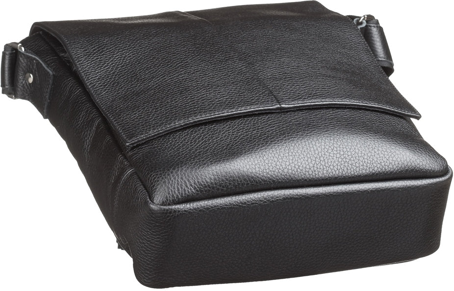 SHVIGEL Leather Bag 00860 Black Natural Leather Stylish Design Ukraine Made