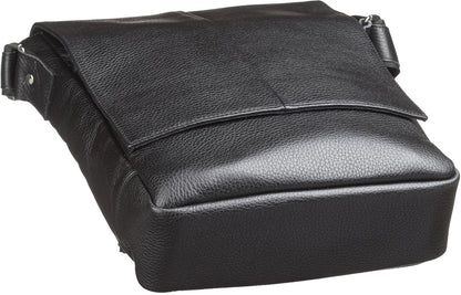 SHVIGEL Leather Bag 00860 Black Natural Leather Stylish Design Ukraine Made