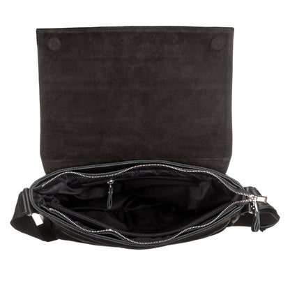 Leather Bag SHVIGEL 11043 Black - Made in Ukraine, Genuine Leather Material, Stylish Design