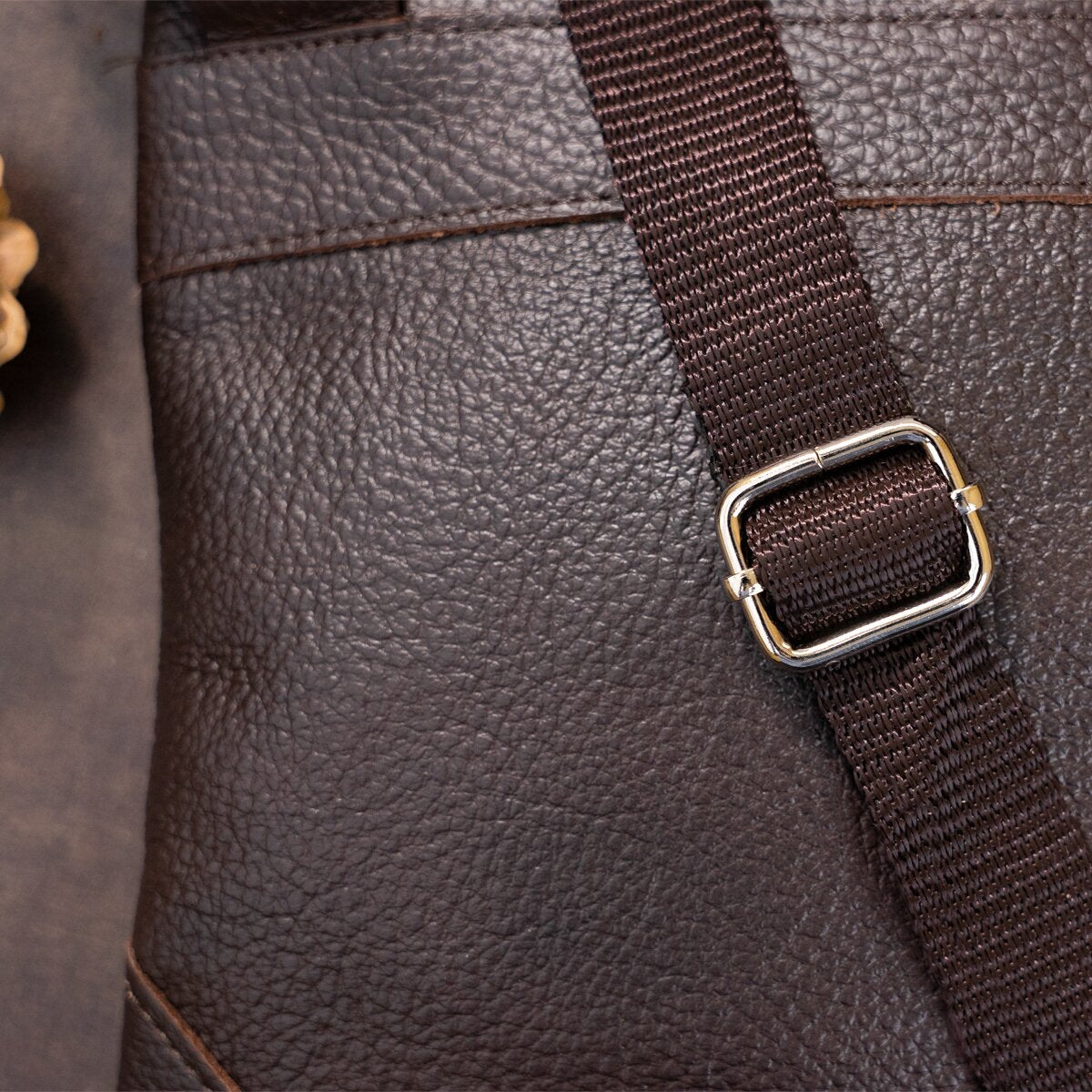 Leather Bag SHVIGEL 11014 Made in Ukraine Brown Natural Leather Classic Design