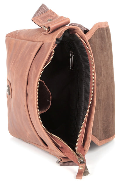 Genuine Leather Bag SHVIGEL 00883 Brown - Premium Quality Ukrainian Design