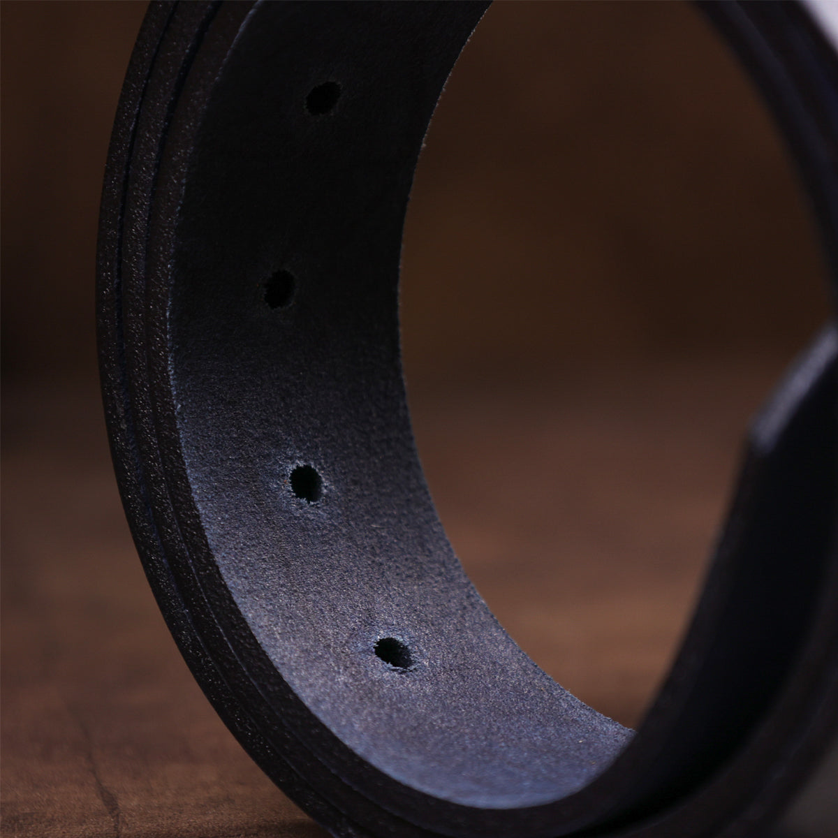 Leather Men's Belt SHVIGEL 11258 Blue Genuine Leather Made in Ukraine