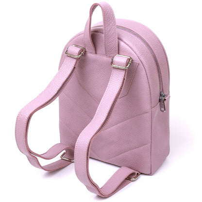 Small Women's Backpack SHVIGEL 16305 Lilac Genuine Leather Stylish Design