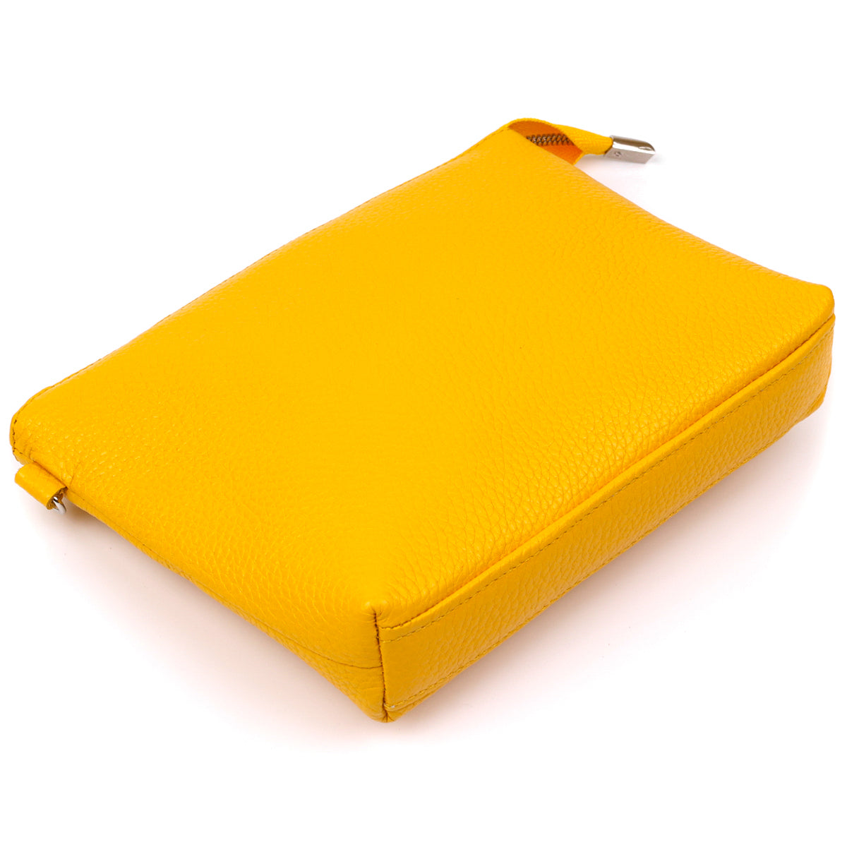 Women's Crossbody Bag SHVIGEL 16344 in Yellow Natural Leather - Made in Ukraine