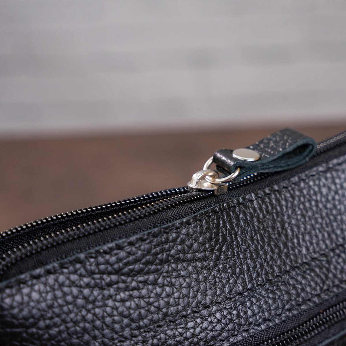 Leather Handbag SHVIGEL 11025 Black Genuine Leather from Ukraine, Stylish Design