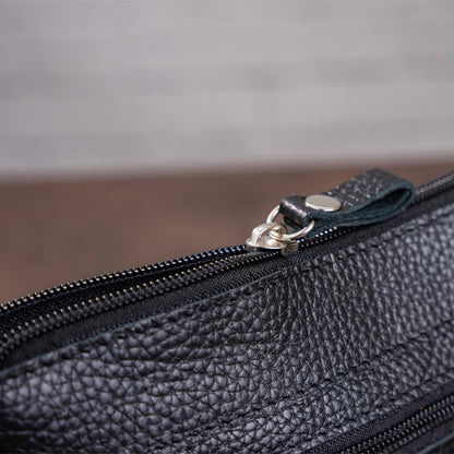 Leather Handbag SHVIGEL 11025 Black Genuine Leather from Ukraine, Stylish Design