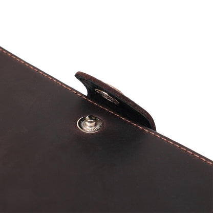 Large SHVIGEL Business Card Holder 13904 Brown Leather for Visiting Cards