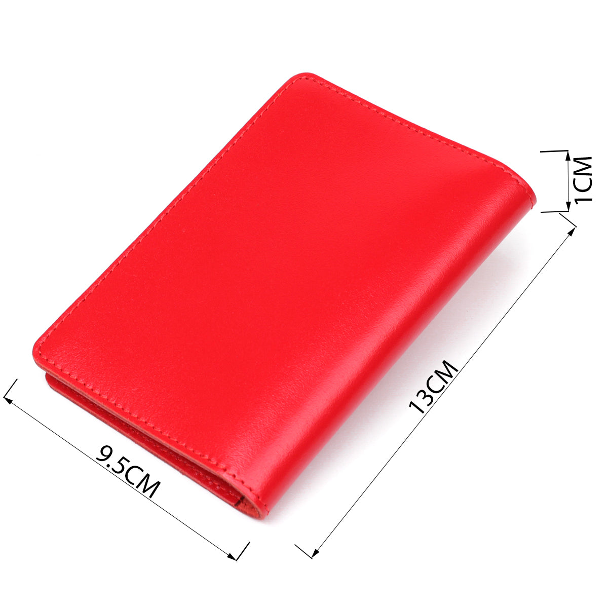 Large Driver Document Cover by SHVIGEL 13984 in Red, Made of Natural Leather