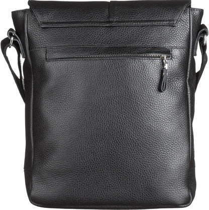 SHVIGEL Leather Bag 00860 Black Natural Leather Stylish Design Ukraine Made
