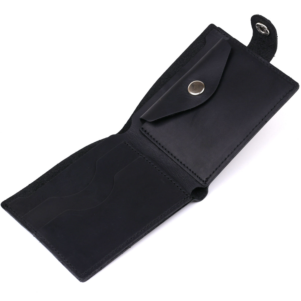 Men's Leather Wallet SHVIGEL 16432 Black, Crafted from Premium Natural Leather, Ukraine