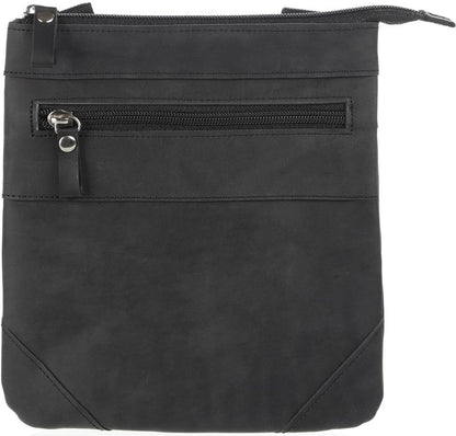 Leather Bag SHVIGEL 11024 Black Genuine Leather Handmade from Ukraine