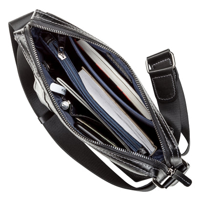 Men's Leather Bag SHVIGEL 11122 Black Genuine Leather, Premium Quality, Made in Ukraine