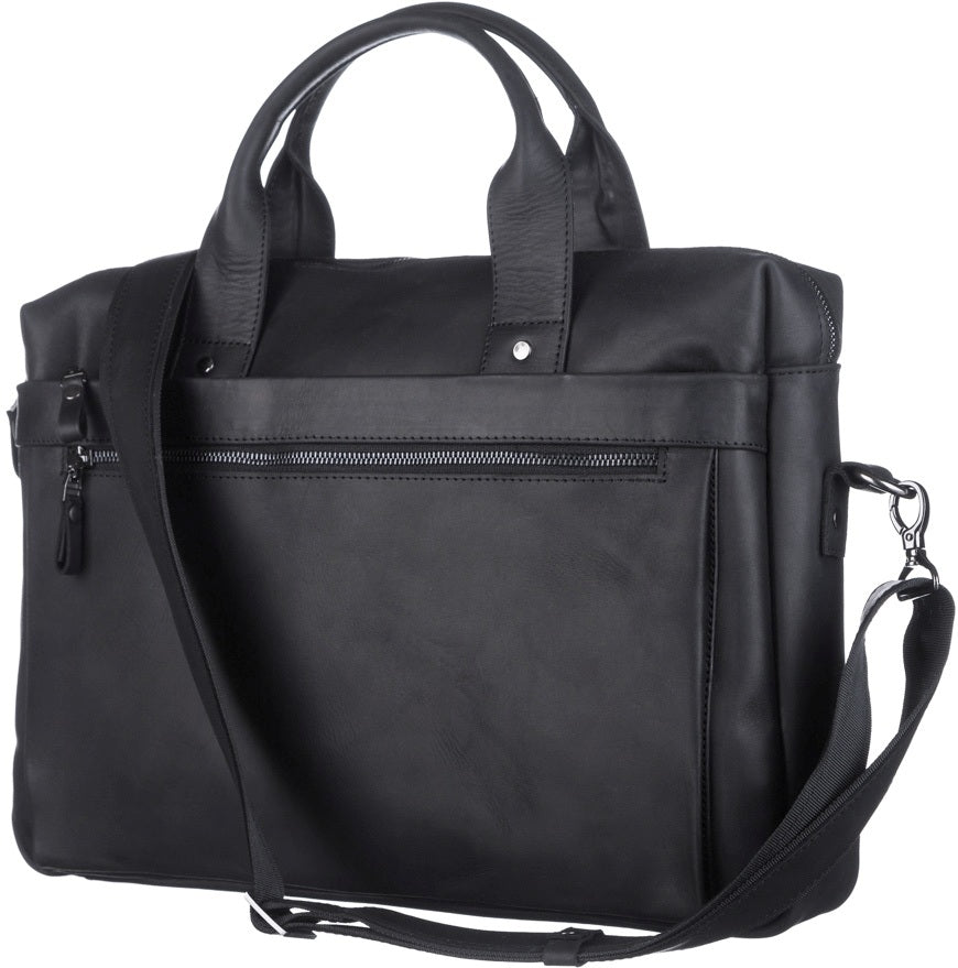 Laptop Bag SHVIGEL 11035 Black Genuine Leather with Stylish Design