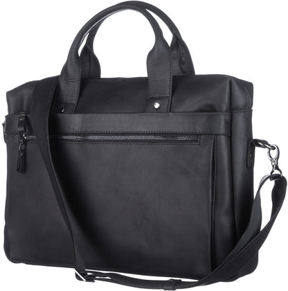 Laptop Bag SHVIGEL 11035 Black Genuine Leather with Stylish Design