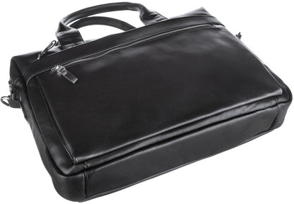 Laptop Bag SHVIGEL 11036 Black Genuine Leather Suitable for Daily Use