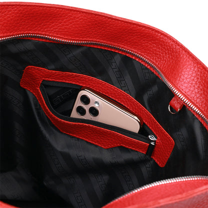 Leather Women's Bag SHVIGEL 16355 Red, Made in Ukraine, Genuine Leather Material