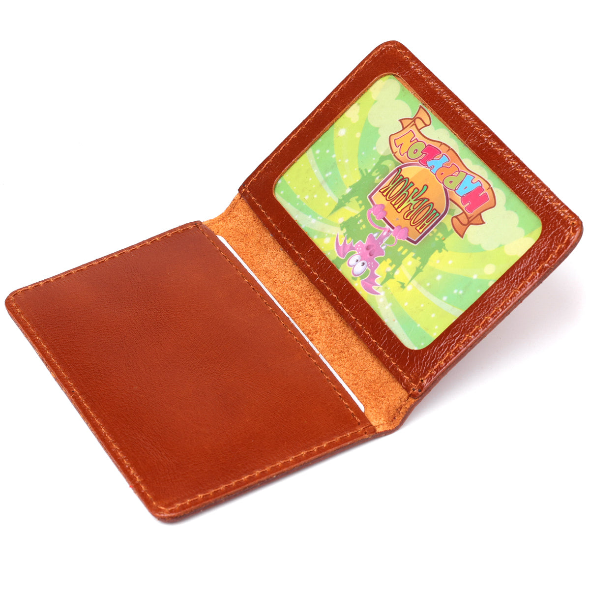 Leather Cover for Driver's Plastic Documents SHVIGEL 16076 Natural Leather, Ukraine