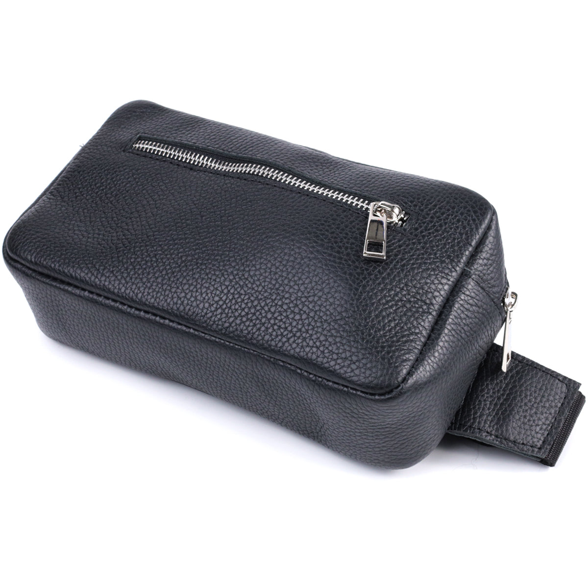 Men's Leather Sling Bag SHVIGEL 22826 Black Genuine Leather, Durable Design