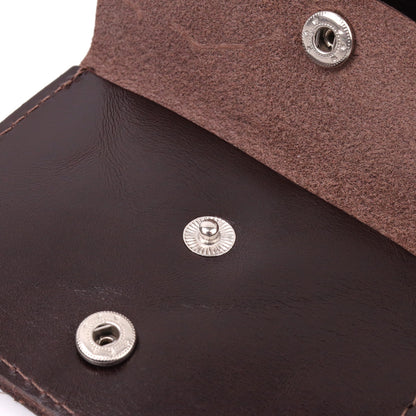 Stylish Men's Leather Wallet SHVIGEL 16610 Brown Genuine Leather Material