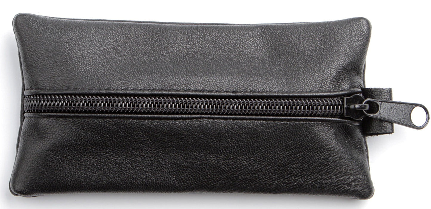 Spacious Leather Key Holder SHVIGEL 15203 Black Made in Ukraine with Natural Leather Material