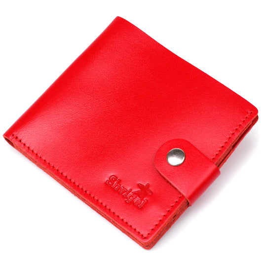 Leather Women's Wallet SHVIGEL 16215 Red | Made in Ukraine, Genuine Leather