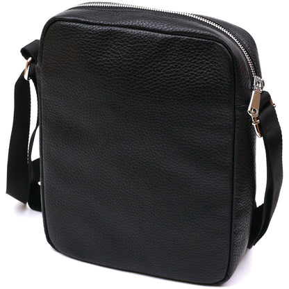 Men's Shoulder Bag SHVIGEL 16334 Black Genuine Leather Practical Design