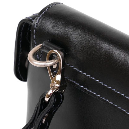 Men's Leather Clutch SHVIGEL 11084 Black Natural Leather Made in Ukraine