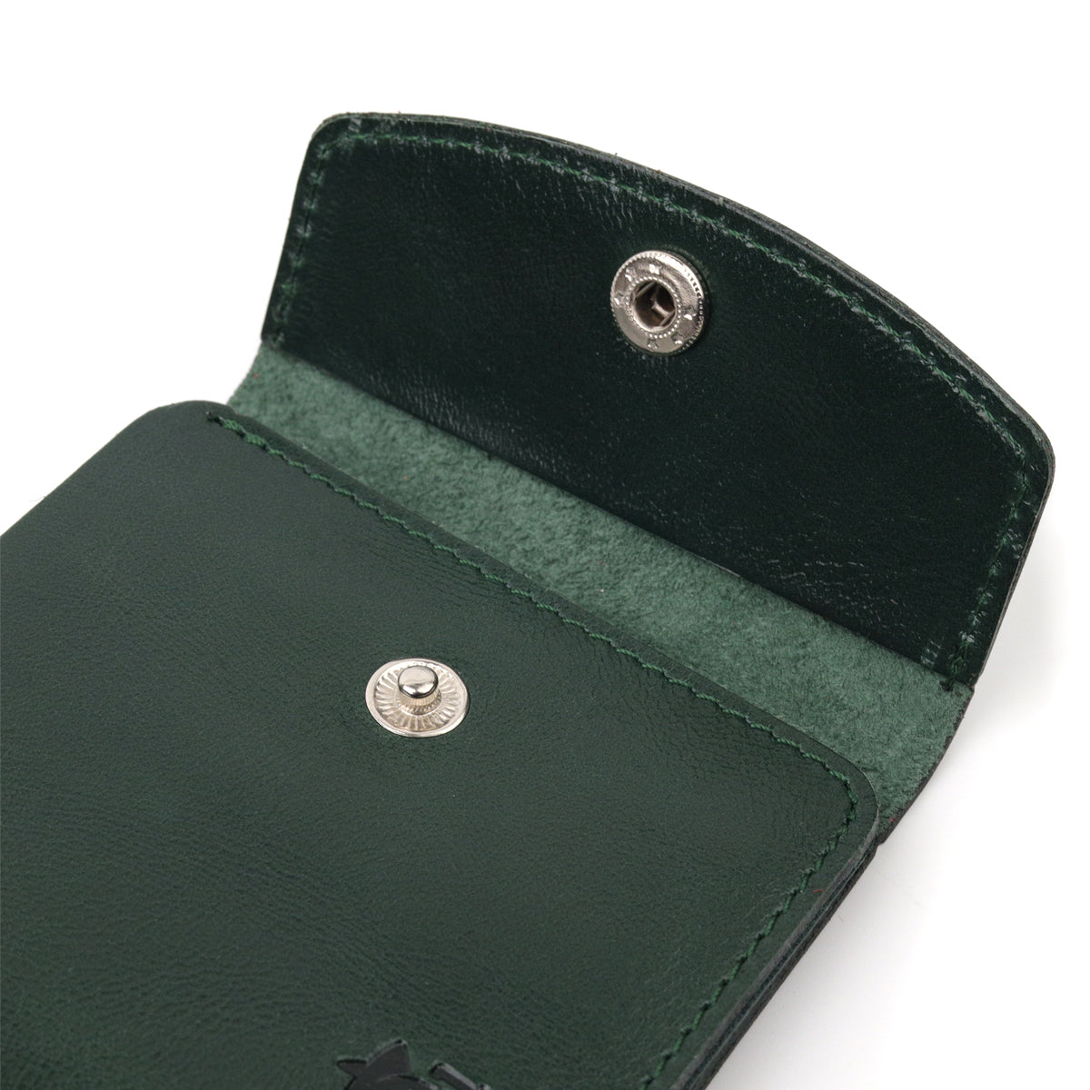 Universal Leather Wallet SHVIGEL 16619 Green Made in Ukraine, Genuine Leather
