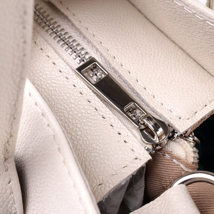Stylish SHVIGEL Business Women's Leather Bag with Two Handles, Beige, Model 22830