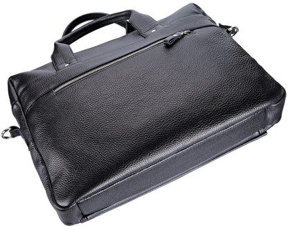 Laptop Bag SHVIGEL 11000 Black Genuine Leather Stylish Design for Professionals