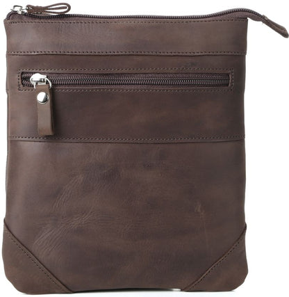 Leather Bag SHVIGEL 11018 Brown, Genuine Leather, Made in Ukraine, Stylish Design