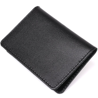 Leather Driver's License Cover SHVIGEL 13968 Black Natural Leather Made in Ukraine