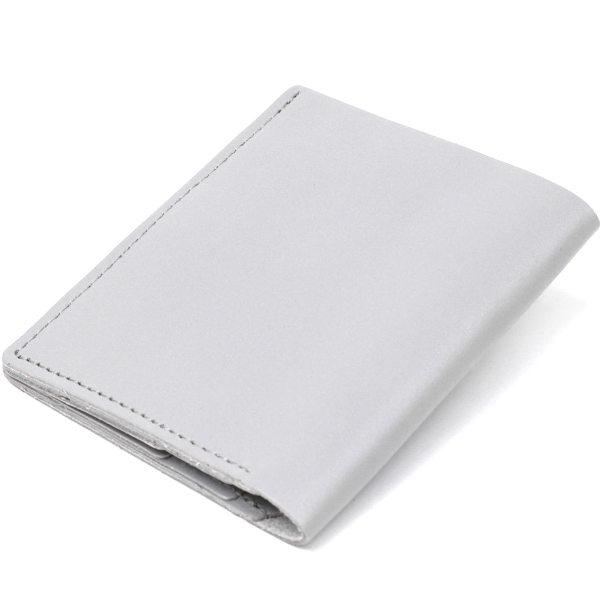 Practical SHVIGEL Leather Wallet 16514 Grey Handmade from Natural Leather