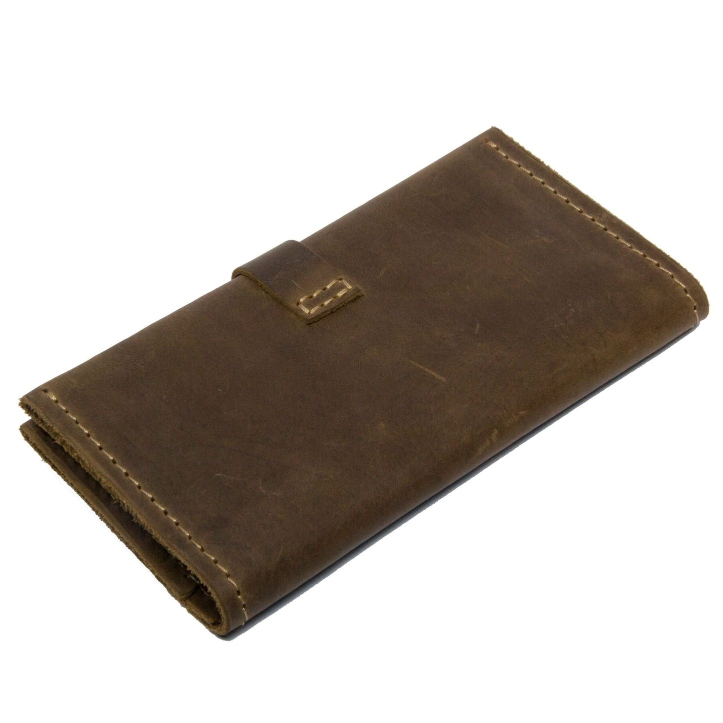 Men's Wallet SHVIGEL 12285 Brown Natural Leather Handmade in Ukraine