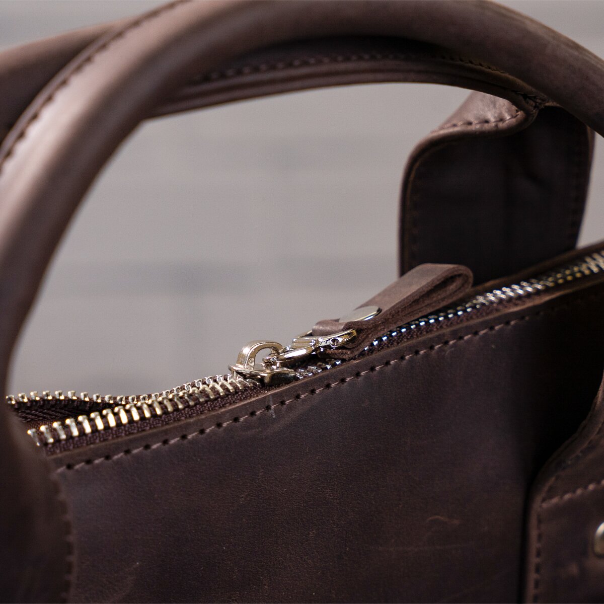 Laptop Bag SHVIGEL 11026 Brown Natural Leather - Ukrainian Craftsmanship
