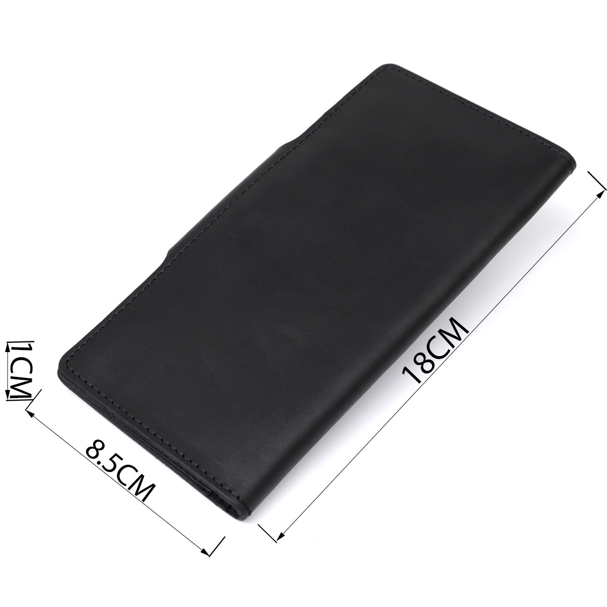 Vintage Leather Wallet SHVIGEL 16165 Black Natural Leather for Men