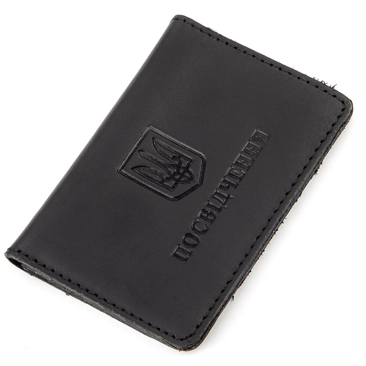 Leather ID Case SHVIGEL 13944 Black Natural Leather with Premium Quality Finish