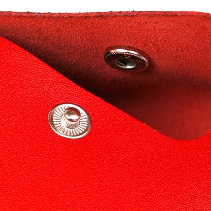 Leather Travel Cosmetic Bag SHVIGEL 16421 Red Natural Leather Made in Ukraine