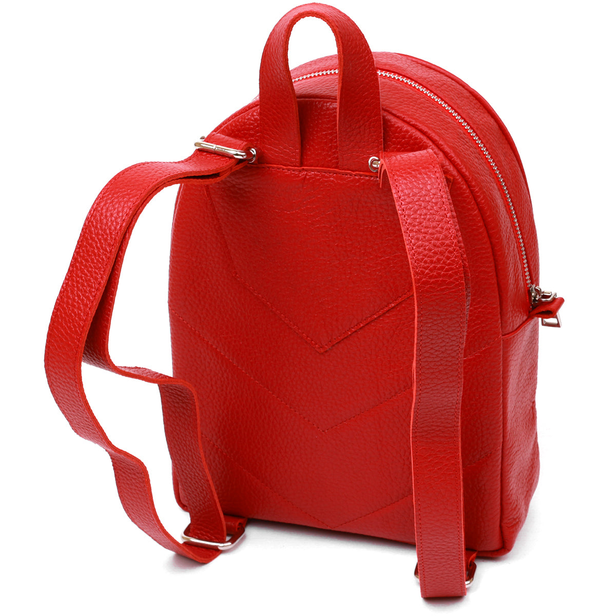 City Women's Backpack SHVIGEL 16301 Red Genuine Leather Classic Design