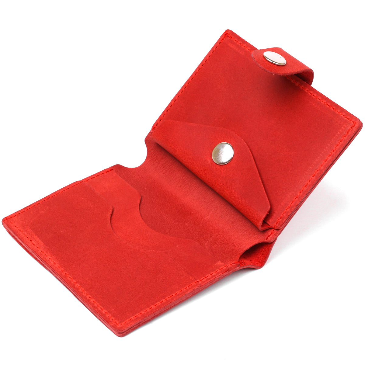 Modern Women's Wallet SHVIGEL 16497 Red Genuine Leather Handmade from Ukraine