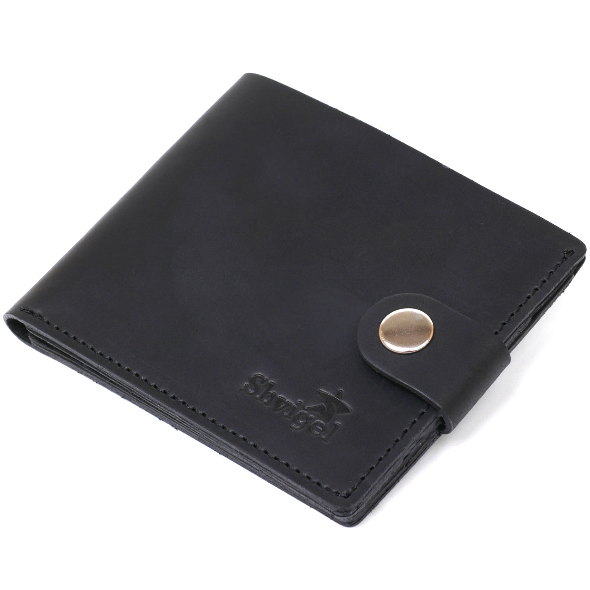 Men's Vintage Matte Wallet SHVIGEL 16453 Black 100% Genuine Leather Craftsmanship