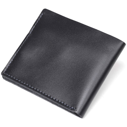 Men's Leather Wallet with Coin Pocket SHVIGEL 16212 Blue - Genuine Leather, Ukraine Made