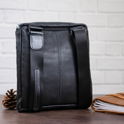 Men's Leather Bag SHVIGEL 11102 Black Genuine Leather Made in Ukraine