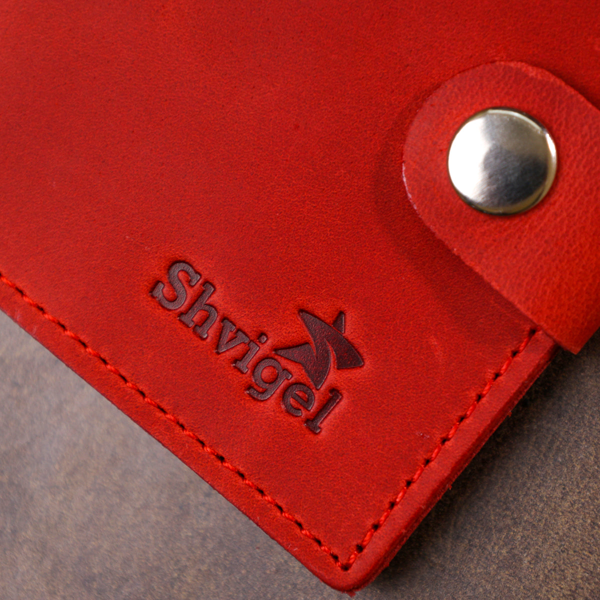 Small Matte Women's Wallet SHVIGEL 16476 Red Genuine Leather Ukraine