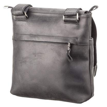 Vintage Leather Bag SHVIGEL 11078 Black Natural Leather Made in Ukraine